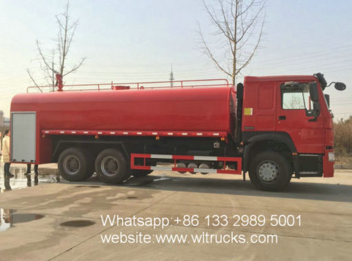 6x4 Howo 18000L fire water tanker truck