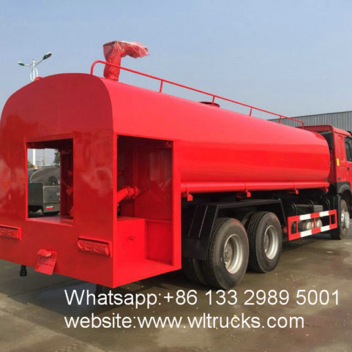 6x4 Sinotruk 18000L fire water tanker truck