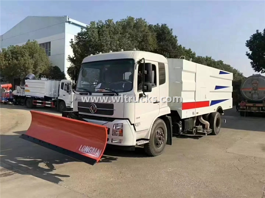 Dongfeng 10 tons vacuum cleaner truck with snow shovel