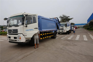 Dongfeng kinrun 12cbm swing arm compactor garbage truck