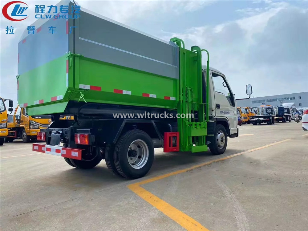 Foton 3cbm side loading garbage truck