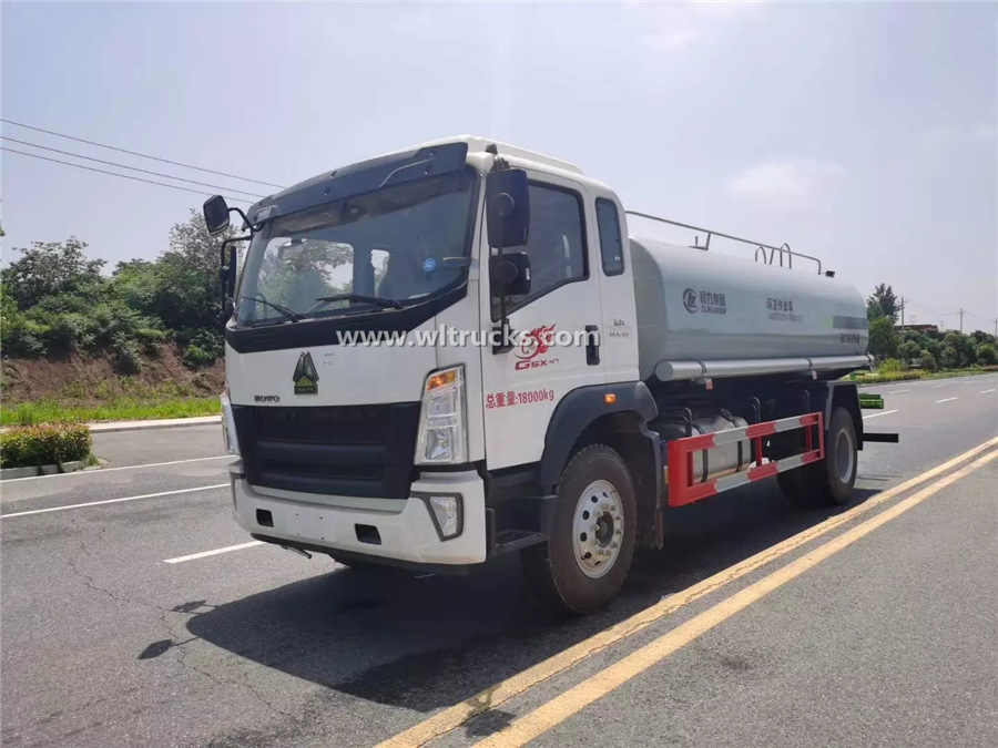 HOWO 12cbm to 15cbm water bowser truck