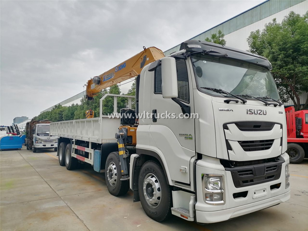 ISUZU GIGA 12 Wheels 16 Ton Mobile Hydraulic Straight Boom Arm Crane Truck