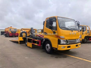 JAC 3 ton Fully floor type flatbed wrecker truck