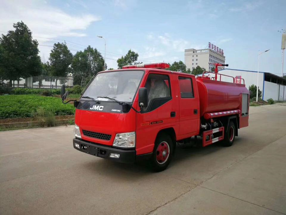 JMC double cabin 3000l fire water tanker truck