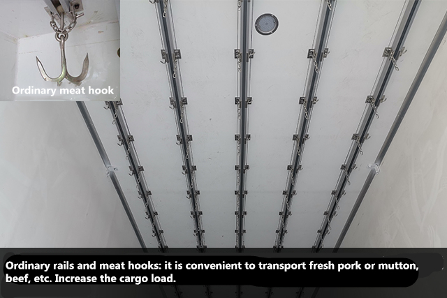 Refrigerator truck Ordinary rail and meat hook
