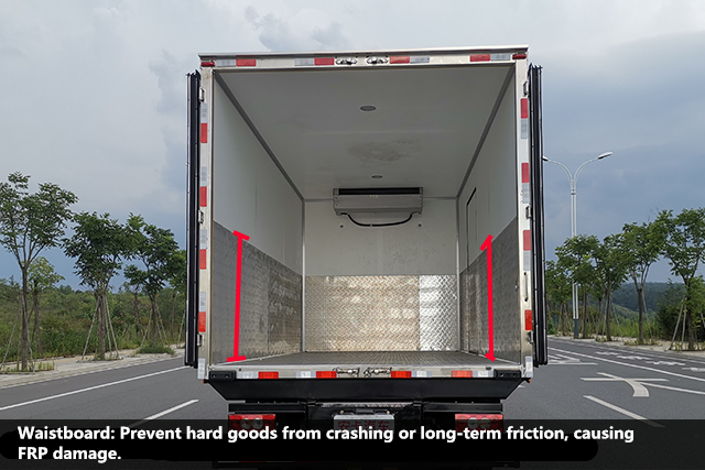 Refrigerator truck Patterned aluminum plate around the car body