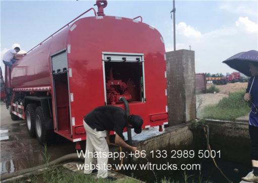 Sinotruk fire water tanker truck