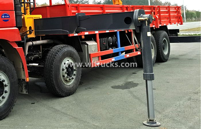 Truck mounted crane outriggers