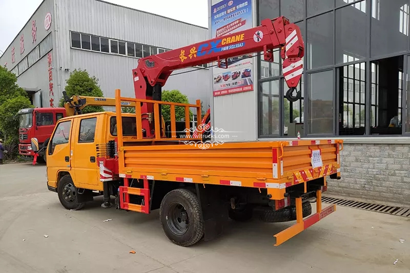 double row seat truck with crane