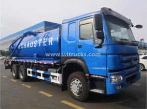 10 wheels HOWO 18000L Sewage Suction Truck