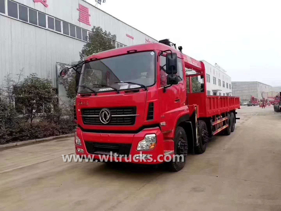 12 wheels Dongfeng truck with SANY 12 ton Palfinger crane