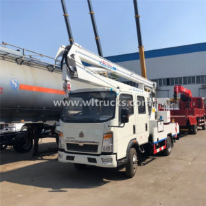 12m to 16m Howo Double cabin High Altitude Operation Truck