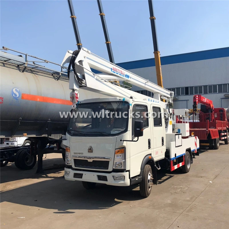 12m to 16m Howo Double cabin High Altitude Operation Truck
