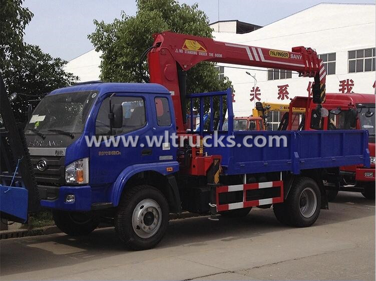 5 ton dump truck mounted crane