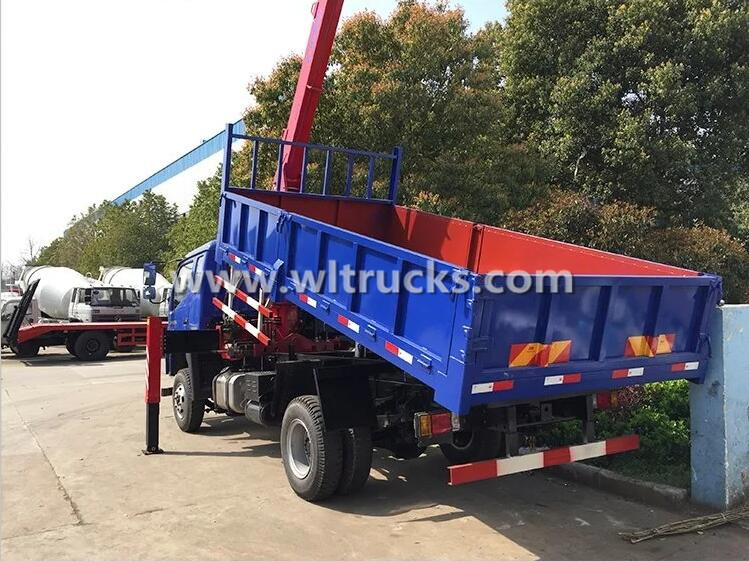 5mt dump truck mounted crane