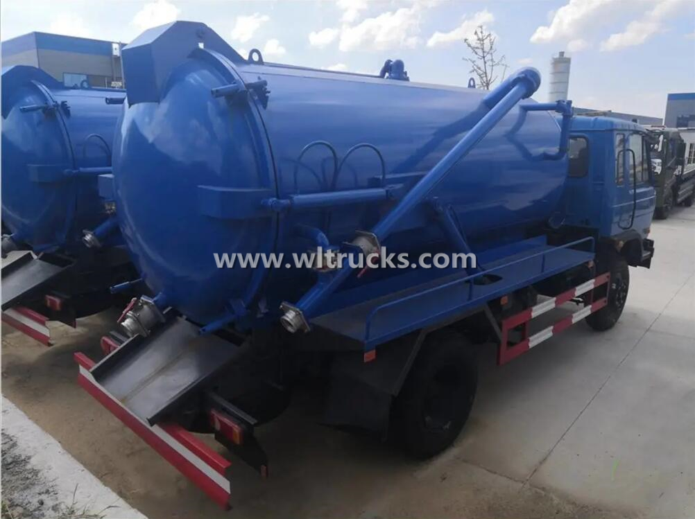 6 wheel Dongfeng 8 ton vacuum Sewage Suction Truck