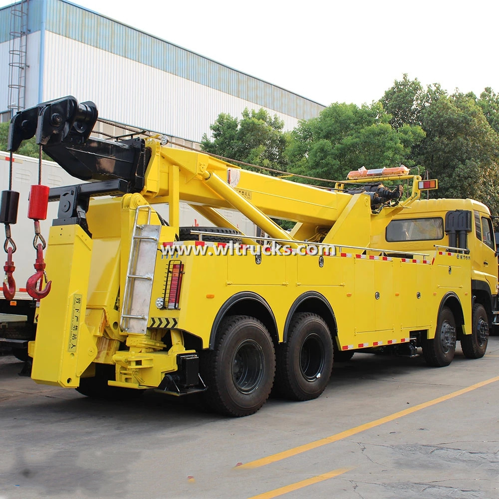 8x4 wheels Dongfeng 50 ton Wrecker Towing Truck