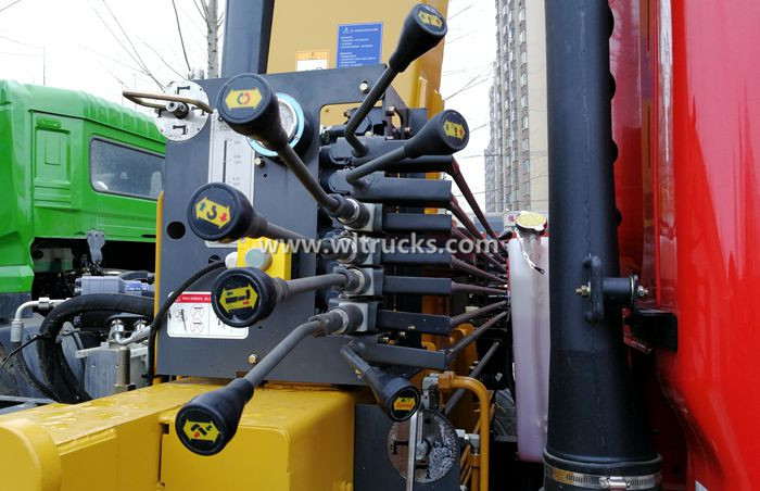 Bottom operation of truck crane