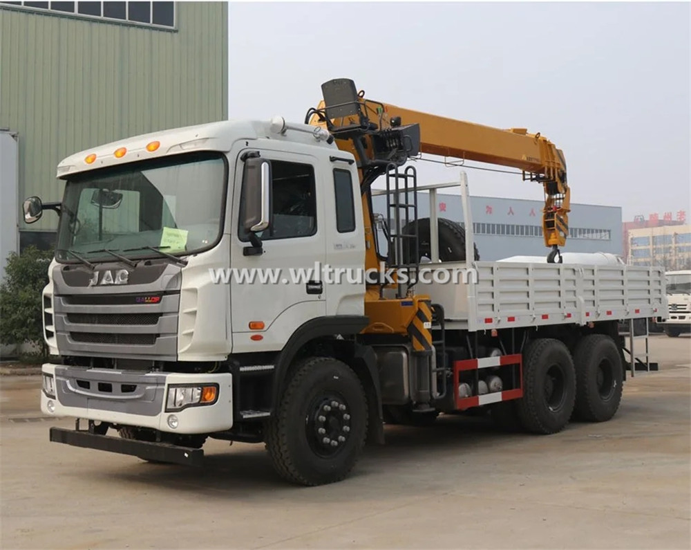 China JAC Straight arm 10 Ton Cargo Truck Crane