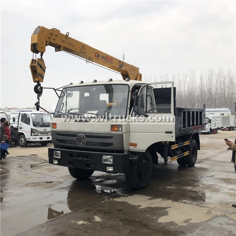 Dongfeng 4X4 All-Terrain Telescopic Boom Truck Mounted Crane with dumper function photos