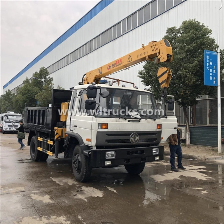 DFAC 5 ton Cargo Lorry truck crane