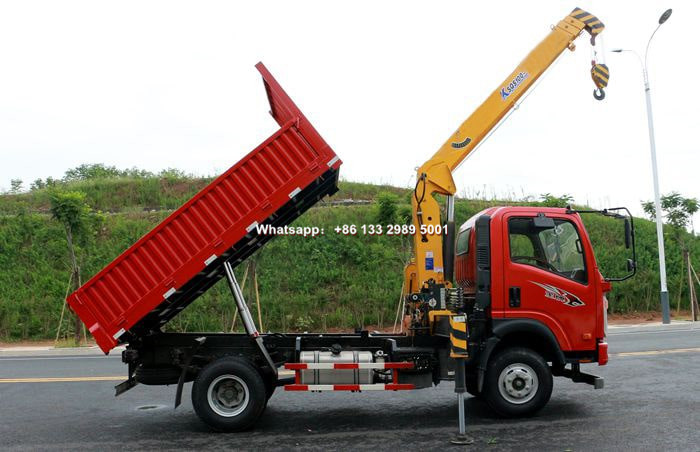 Dump truck crane