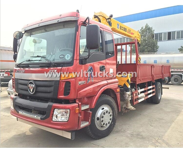 Foton Auman 10 ton Hydraulic telescopic boom truck mounted crane