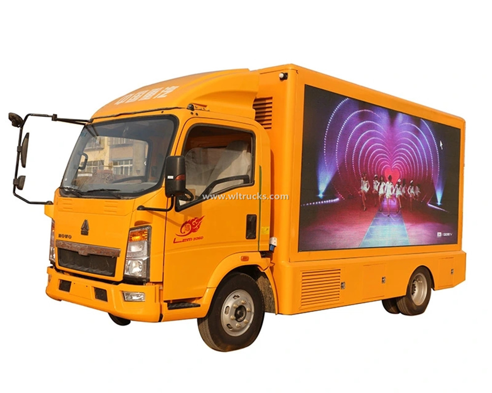 Howo Light Duty Mobile LED Billboard Advertising Truck