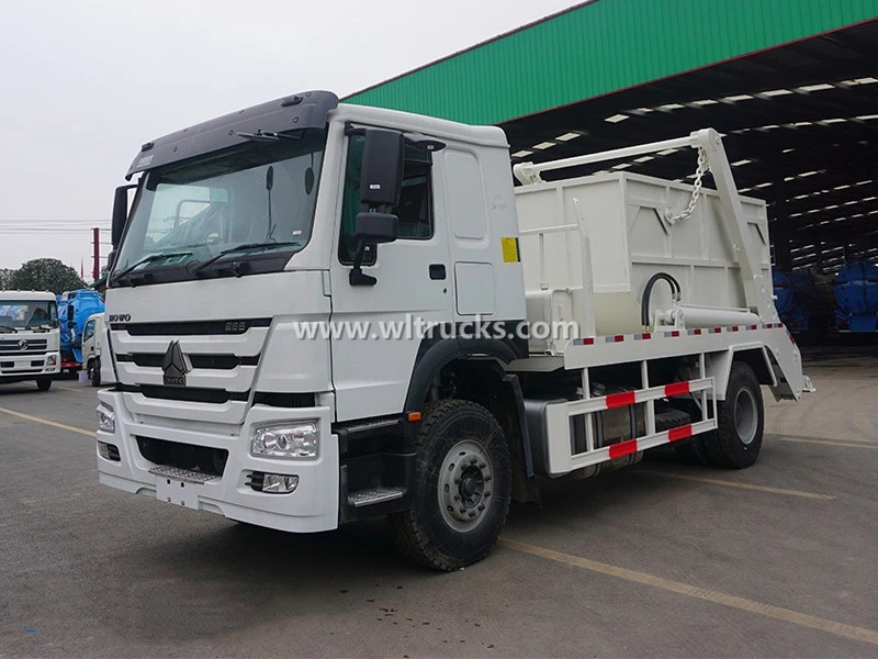 Sinotruk HOWO 10 cbm Skip Loader Swing Arm Garbage Truck