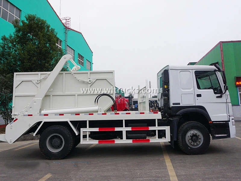 Sinotruk HOWO 10 ton Skip Loader Swing Arm Garbage Truck