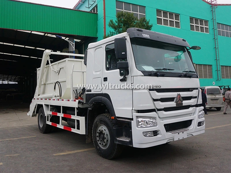 Sinotruk HOWO 10000 liters Skip Loader Swing Arm Garbage Truck