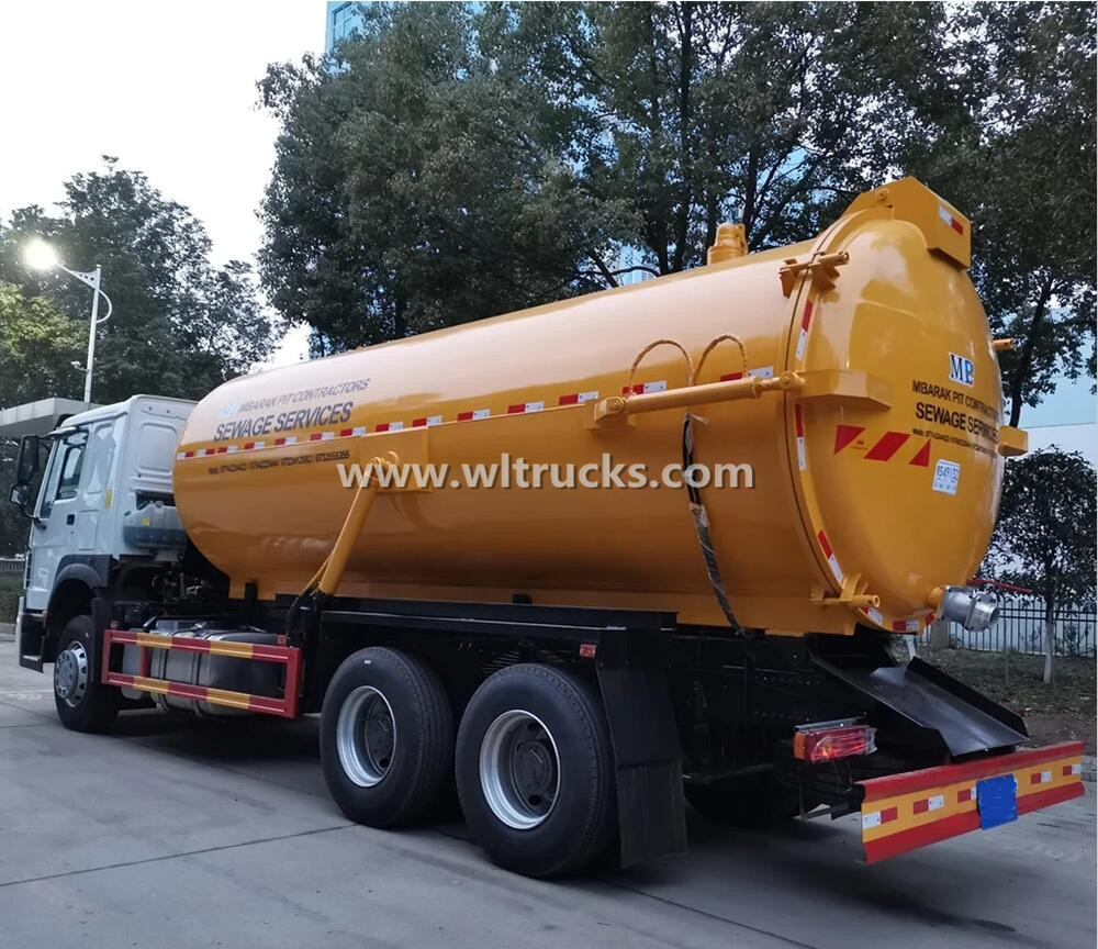 Sinotruk HOWO 16 ton Sewage Suction Tank Vacuum Truck