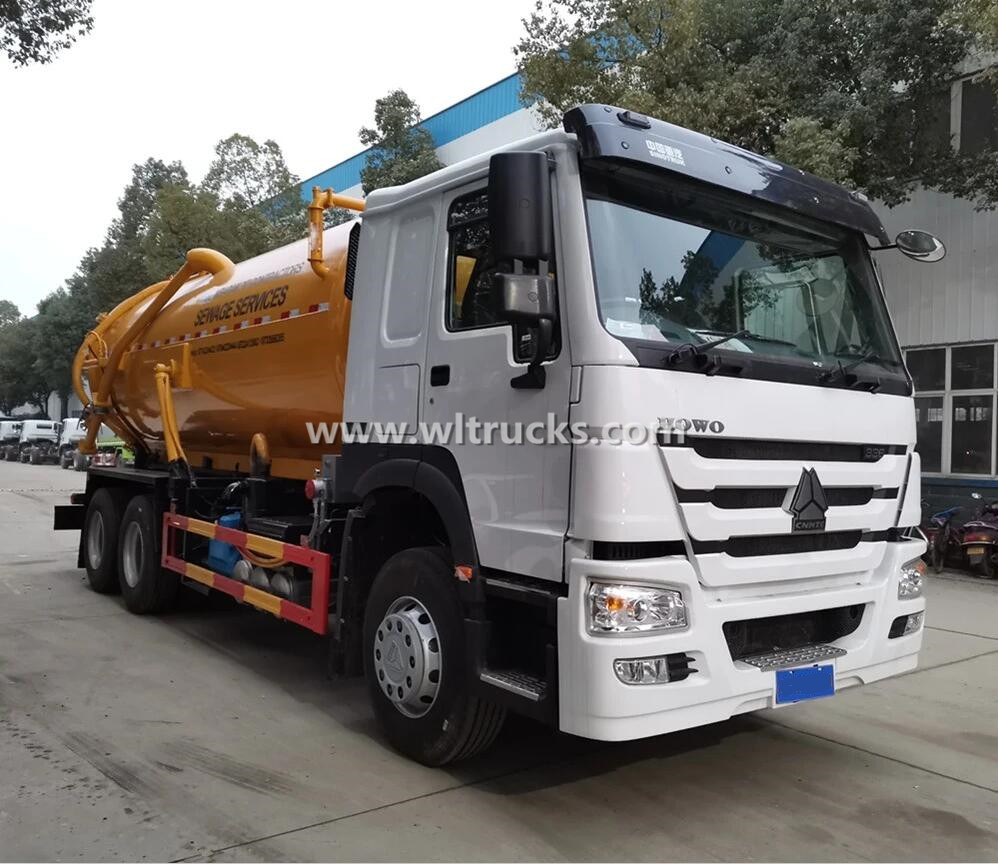 Sinotruk HOWO 20000L Sewage Suction Tank Vacuum Truck