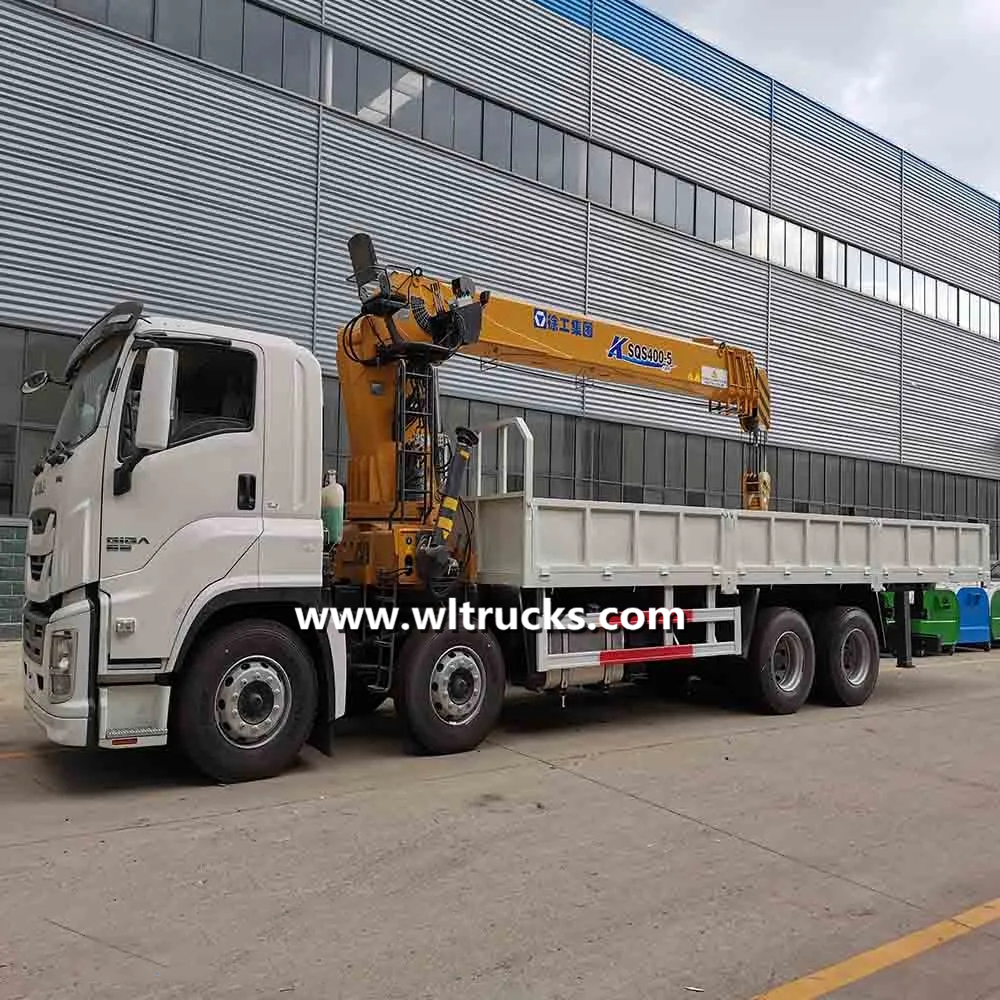 Isuzu 8X4 16 ton Straight Telescopic Boom Truck Mounted Crane