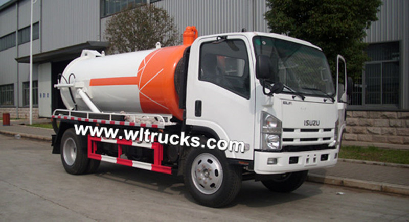 Isuzu 8m3 sewer vacuum sewage suction truck