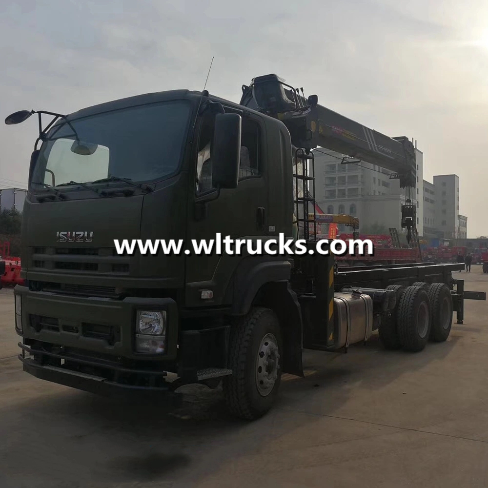 Isuzu mobile Sany Palfinger Stiff Straight arm crane Truck