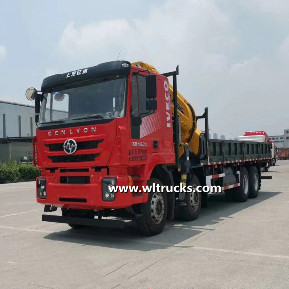 Iveco 8X4 390HP 20 ton Folding Arm Crane Truck