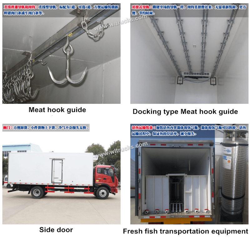 Optional accessories for refrigerated trucks