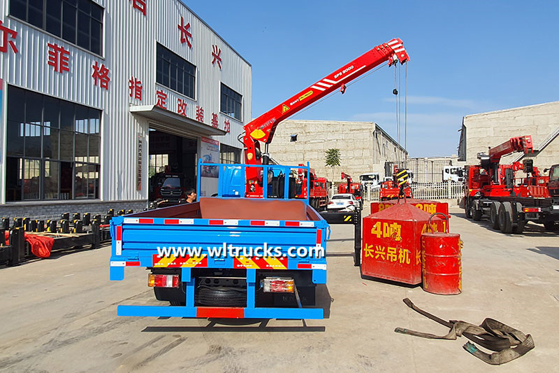 small Palfinger crane truck