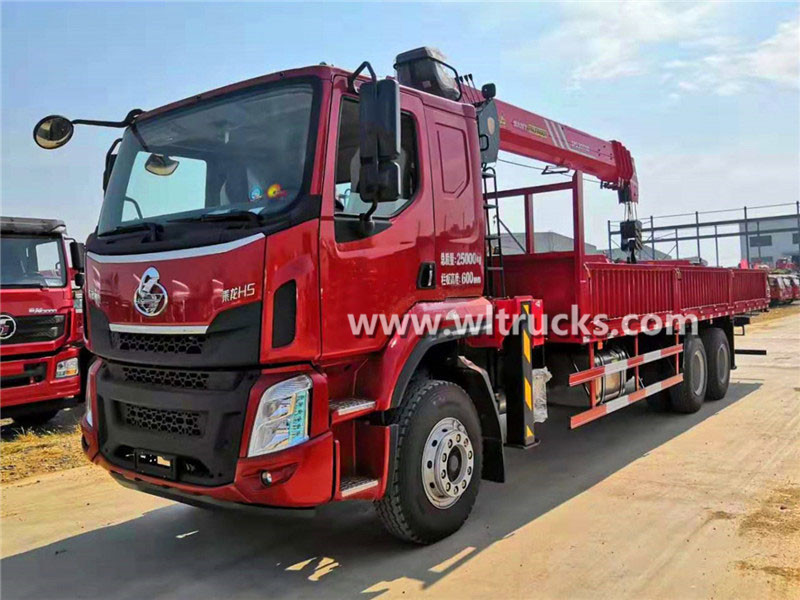 10 wheeler Liuzhou Chenglong H5 truck mounted Sany Palfinger 12 ton crane