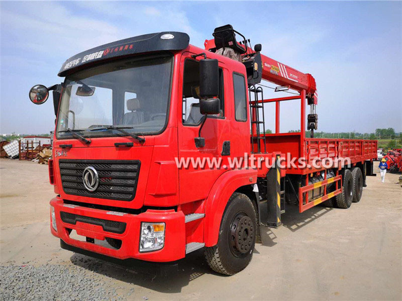 6x4 Dongfeng 12 ton Sany Palfinger straight arm truck mounted crane