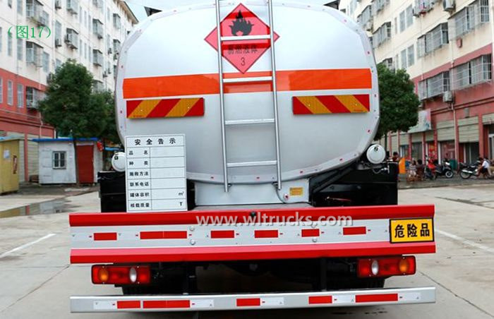 Dongfeng KinRun 10 ton Fuel oil tanker truck hazard sign image