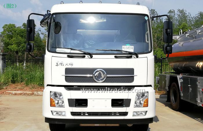 Picture of the Dongfeng KinRun 10 ton Fuel oil tanker truck front face of the cab