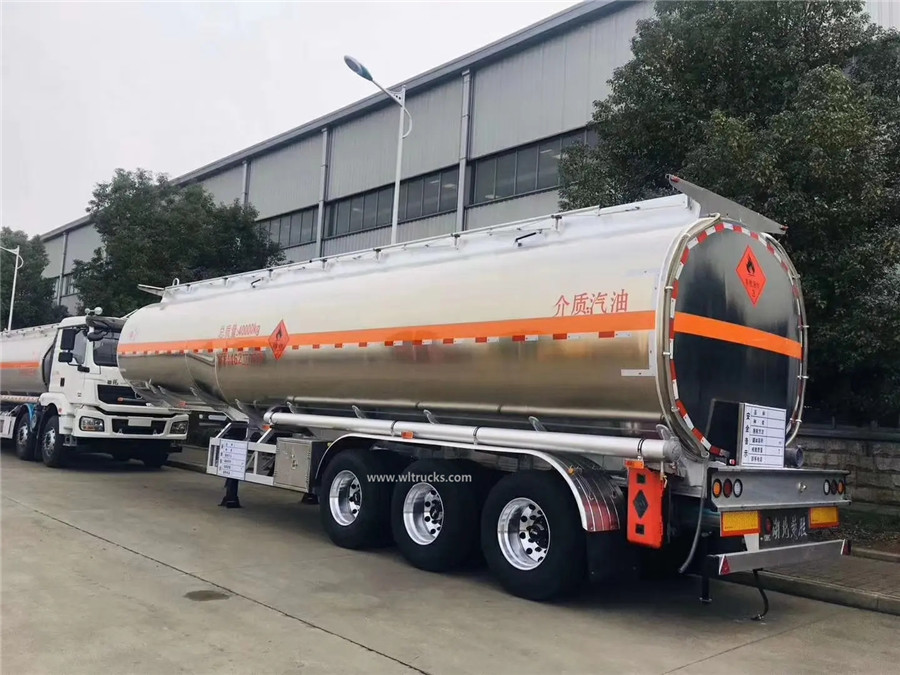 3 axle 12000 gallon aluminum fuel semi trailer