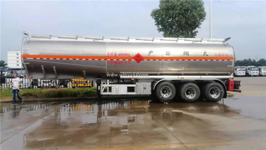 3 axle 42cbm Aluminum Fuel tanker trailer