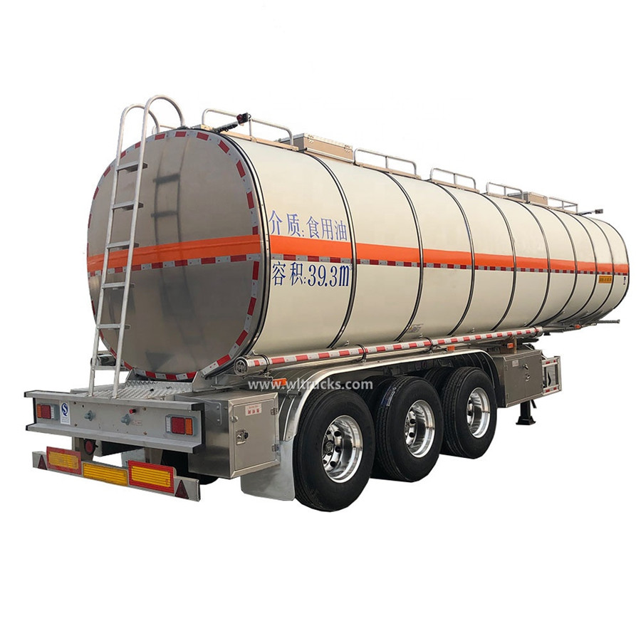 3 axle 42cbm Edible Oil Tanker Semi trailer