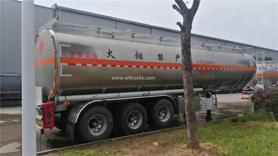 3 axle 42m3 Aluminum Fuel tanker trailer