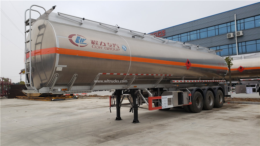 40 ton aluminum alloy fuel tank semi trailer