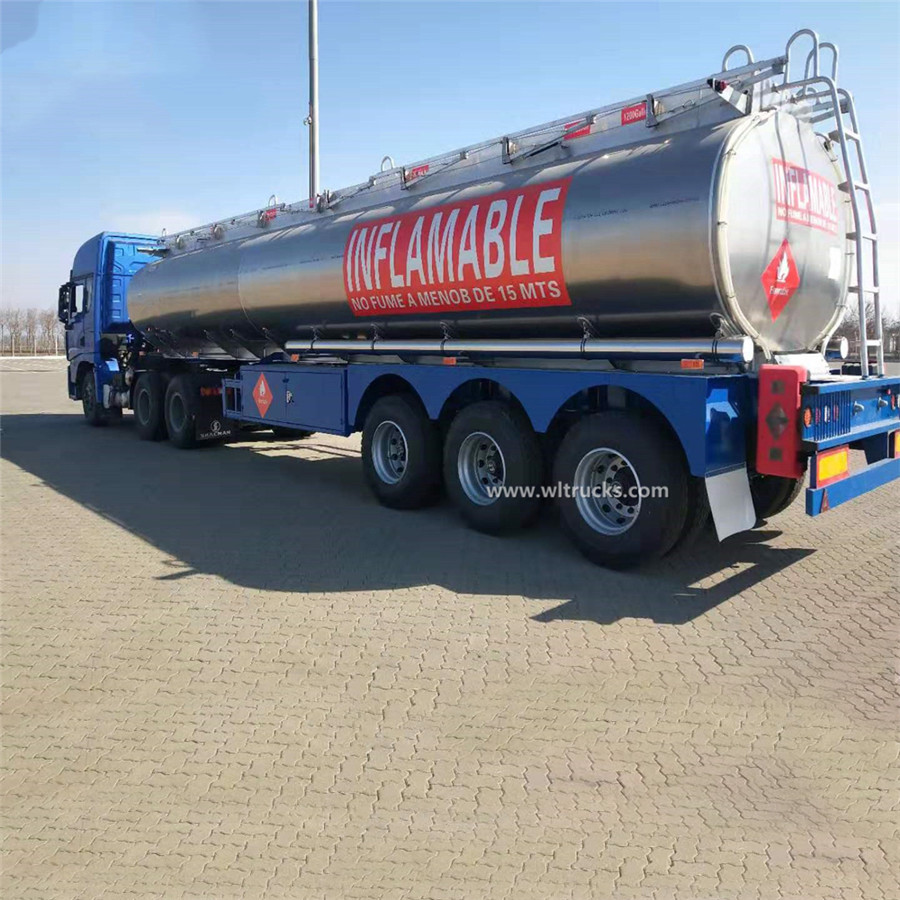 48m3 aluminum alloy jet a1 fuel tanker trailer